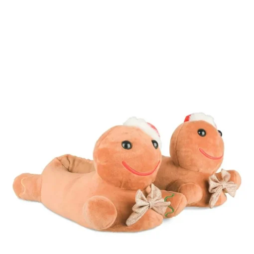 Chaussons Peluche Noël MARRON MERRY SCOTT