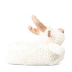 Chaussons Peluche Renne BLANC MERRY SCOTT
