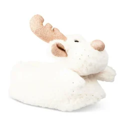 Chaussons Peluche Renne BLANC MERRY SCOTT