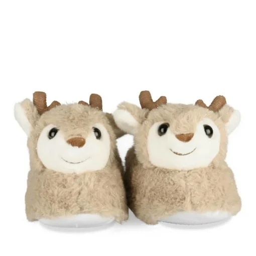 Chaussons Peluche Renne BEIGE NINI & GIRLS