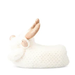 Chaussons Peluche Renne BLANC MERRY SCOTT
