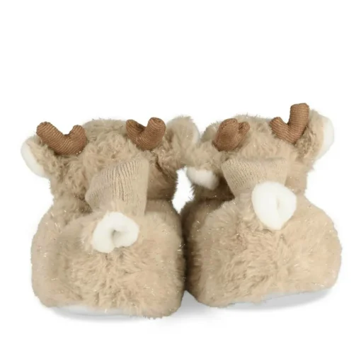 Chaussons Peluche Renne BEIGE NINI & GIRLS