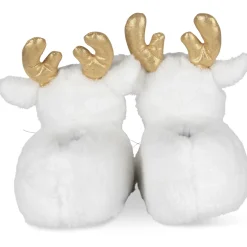 Chaussons Peluche Renne BLANC MERRY SCOTT