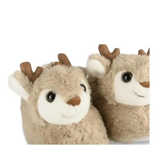 Chaussons Peluche Renne BEIGE NINI & GIRLS