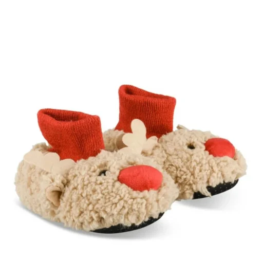 Chaussons Peluche Renne MARRON NINI & GIRLS