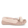Chaussons ROSE Femme CUIR Motif Uni A Enfiler
