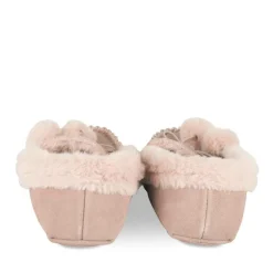 Chaussons ROSE Femme CUIR Motif Uni A Enfiler