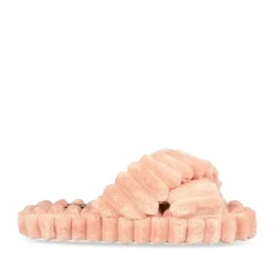 Chaussons ROSE Femme Motif Fausse Fourrure
