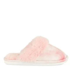 Chaussons ROSE Femme Motif Uni A Enfiler
