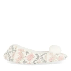 Chaussons ROSE Femme Motif Uni A Enfiler