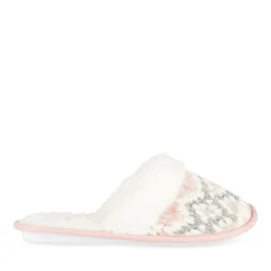 Chaussons ROSE Femme Motif Uni A Enfiler