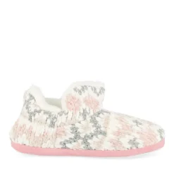 Chaussons ROSE Femme Motif Uni A Enfiler