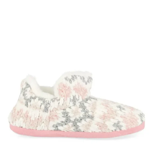 Chaussons ROSE Femme Motif Uni A Enfiler