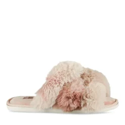 Chaussons ROSE Femme Motif Uni A Enfiler