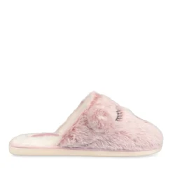 Chaussons ROSE Femme Motif Animal A Enfiler