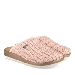 Chaussons ROSE Femme Motif Uni A Enfiler