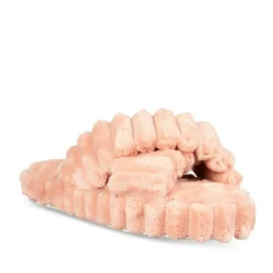 Chaussons ROSE Femme Motif Fausse Fourrure
