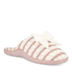 Chaussons ROSE Femme Motif Rayures