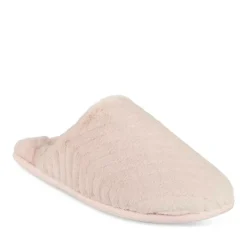 Chaussons ROSE Femme Motif Uni A Enfiler