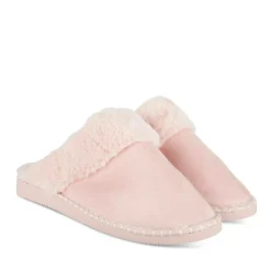 Chaussons ROSE Femme Motif Uni A Enfiler
