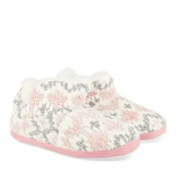 Chaussons ROSE Femme Motif Uni A Enfiler