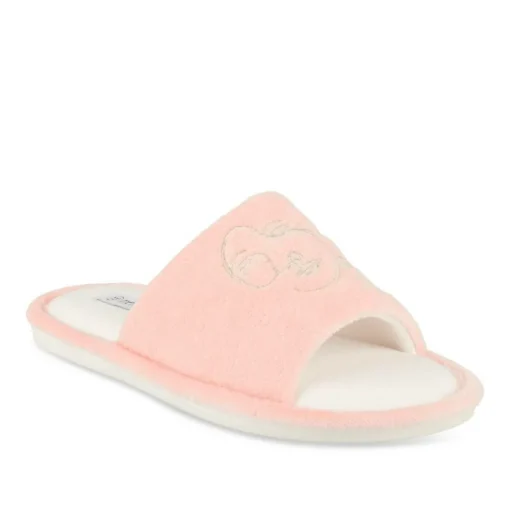 Chaussons ROSE Femme Motif Uni A Enfiler