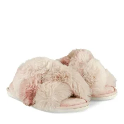 Chaussons ROSE Femme Motif Uni A Enfiler