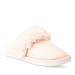 Chaussons ROSE Femme Motif Uni A Enfiler