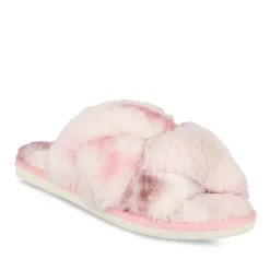 Chaussons ROSE Femme Motif Uni A Enfiler