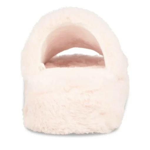 Chaussons ROSE Femme Motif Fausse Fourrure Elastique