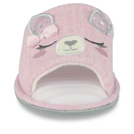 Chaussons ROSE Femme Motif Animal A Enfiler