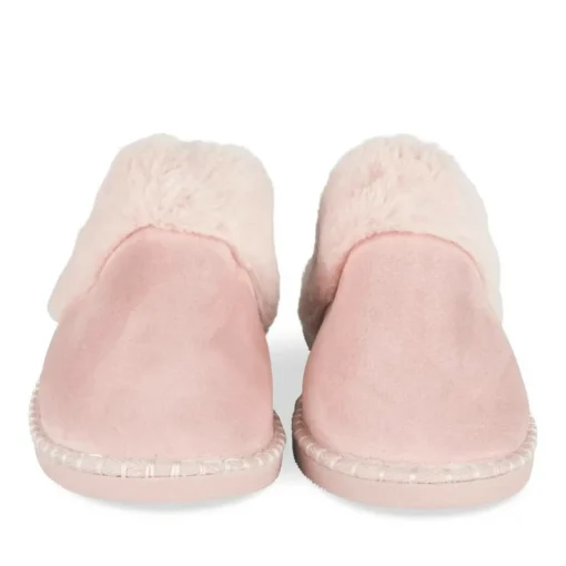Chaussons ROSE Femme Motif Uni A Enfiler