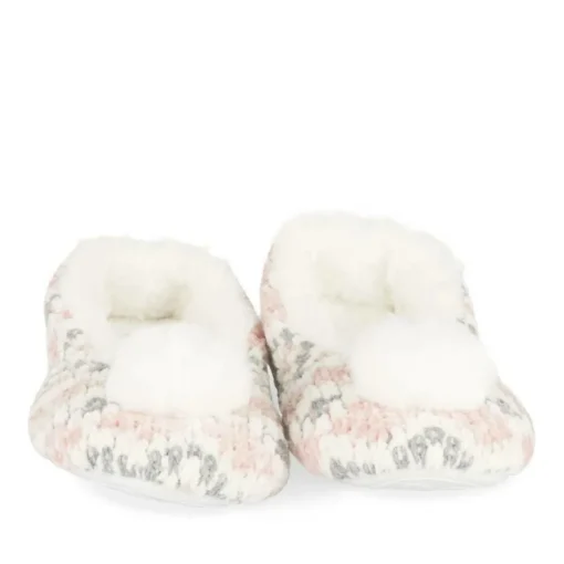Chaussons ROSE Femme Motif Uni A Enfiler