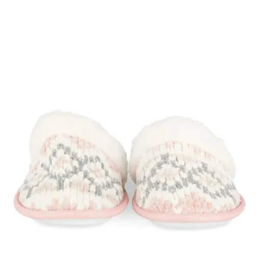 Chaussons ROSE Femme Motif Uni A Enfiler