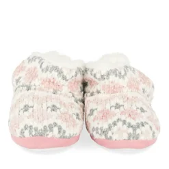 Chaussons ROSE Femme Motif Uni A Enfiler