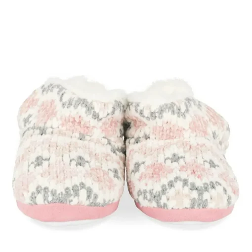 Chaussons ROSE Femme Motif Uni A Enfiler