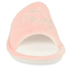Chaussons ROSE Femme Motif Uni A Enfiler