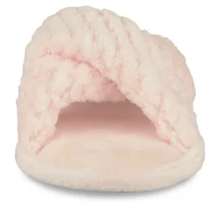 Chaussons ROSE Femme Motif Uni A Enfiler