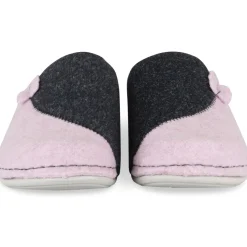 Chaussons ROSE Femme Motif Uni A Enfiler