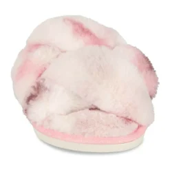 Chaussons ROSE Femme Motif Uni A Enfiler