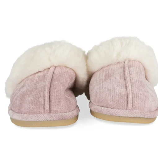 Chaussons ROSE Femme Motif Uni A Enfiler