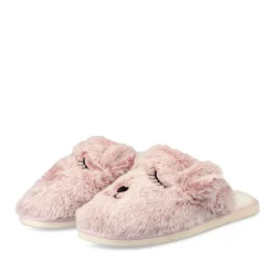 Chaussons ROSE Femme Motif Animal A Enfiler