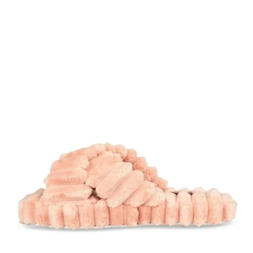 Chaussons ROSE Femme Motif Fausse Fourrure