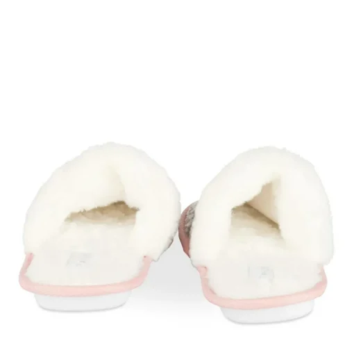 Chaussons ROSE Femme Motif Uni A Enfiler