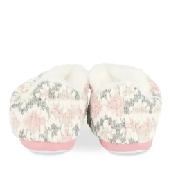 Chaussons ROSE Femme Motif Uni A Enfiler
