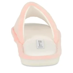 Chaussons ROSE Femme Motif Uni A Enfiler