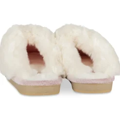 Chaussons ROSE Femme Motif Uni A Enfiler