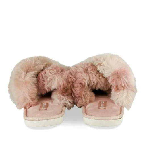 Chaussons ROSE Femme Motif Uni A Enfiler