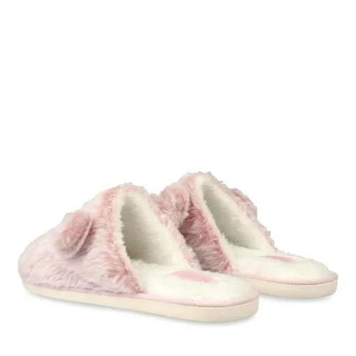 Chaussons ROSE Femme Motif Animal A Enfiler