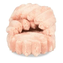 Chaussons ROSE Femme Motif Fausse Fourrure